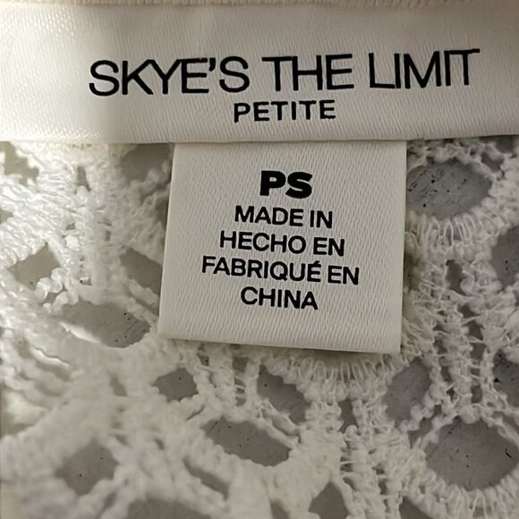 Skye’s the Limit Crocheted Lace Lined Bodice Sleeveless Top Line Bodice Fringed - Picture 10 of 12